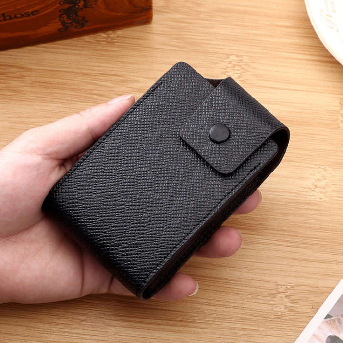Organ Card Holder Large-capacity Card Sleeve For Men And Women, Horizontal Blue, Horizontal Black...