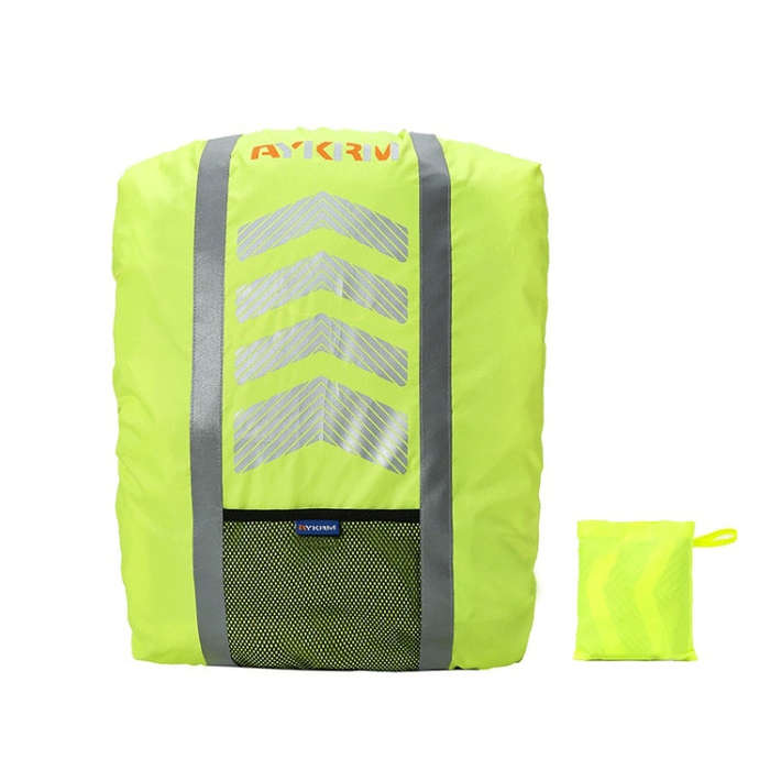 AYKRM AS6-007 Cycling Backpack Dust-proof Reflective Waterproof Cover, Fluorescent Red, Fluoresce...