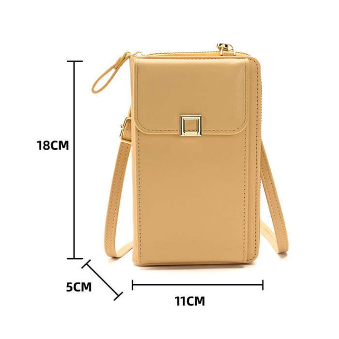 Ladies Cross-body Shoulder Bag Long Purse Mobile Phone Bag, Style 2 White, Style 2 Yellow, Style ...