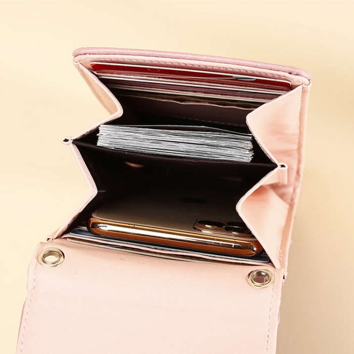 Cross-slung Woman Bag Buckle Shoulder Bag Crocodile Print Phone Bag, Red, Blue, Black, Pink, Brow...