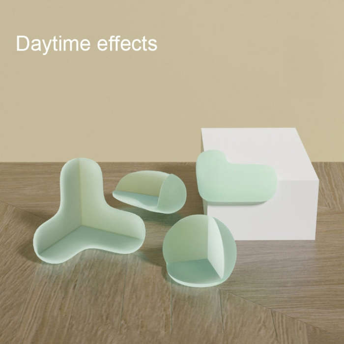 10 PCS Luminous Anti-bump Corner Transparent Coffee Table Corner Protector,Style:, L-shape, Teard...