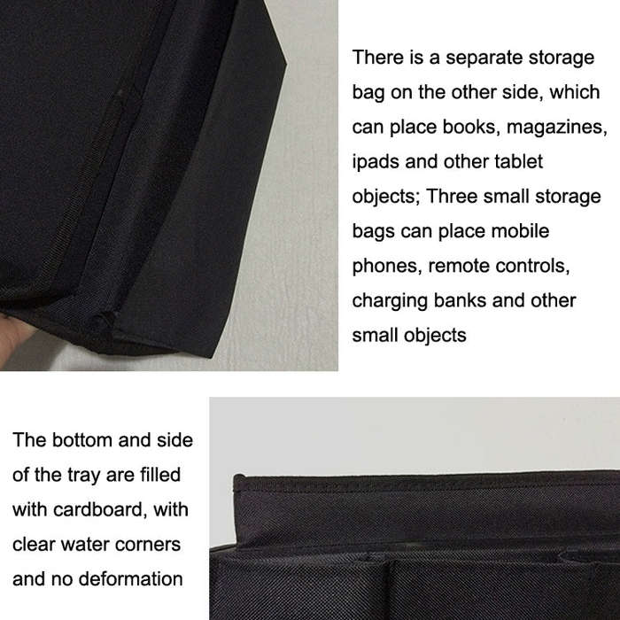 SF001 Oxford Cloth Sofa Armrest Hang Bag Household Storage Bag, Oxford Cloth Black, Oxford Cloth ...