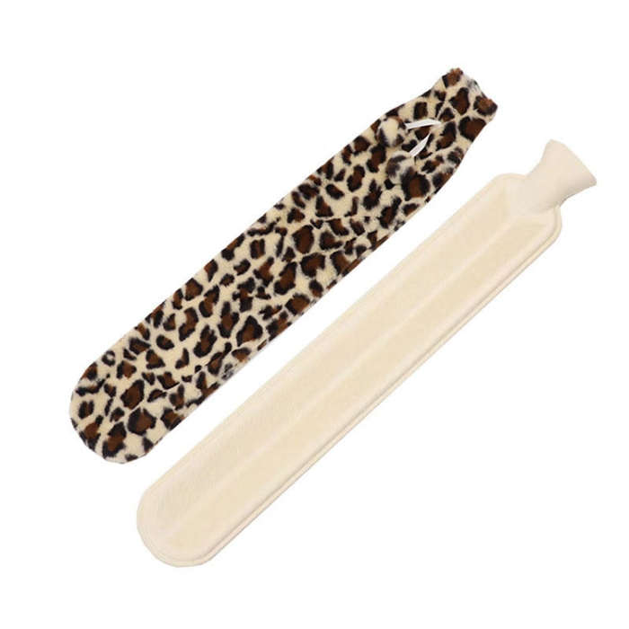 2L Long-strip Multifunctional Water-filled Rubber Hot Water Bags, Spec: Beige Leopard, Beige Leopard