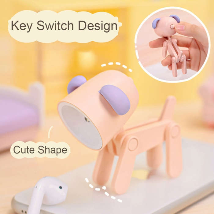TL-23 LED Mini Foldable Cartoon Desk Lamp Home Pet Shape Decoration Table Lamp, Spec:, Dog (Blue)...