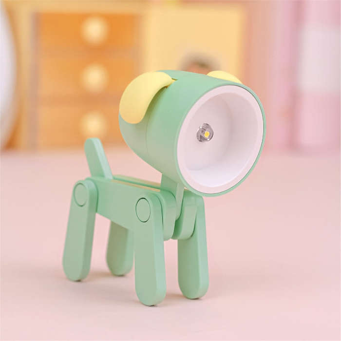 TL-23 LED Mini Foldable Cartoon Desk Lamp Home Pet Shape Decoration Table Lamp, Spec:, Dog (Blue)...