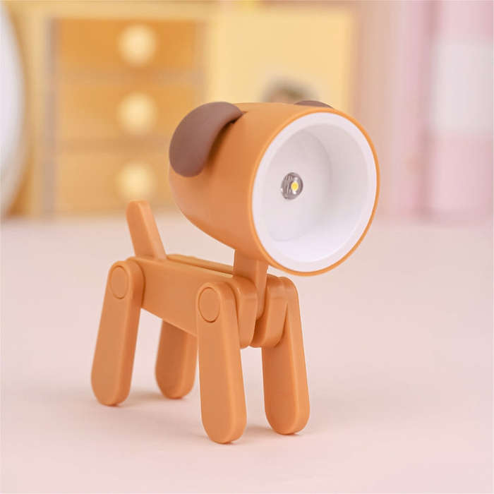 TL-23 LED Mini Foldable Cartoon Desk Lamp Home Pet Shape Decoration Table Lamp, Spec:, Dog (Blue)...