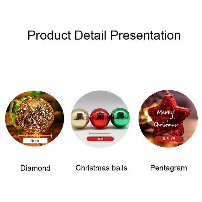 LED Christmas Decorative Ball Lights Party Scene Arrangement Lantern String, Spec: