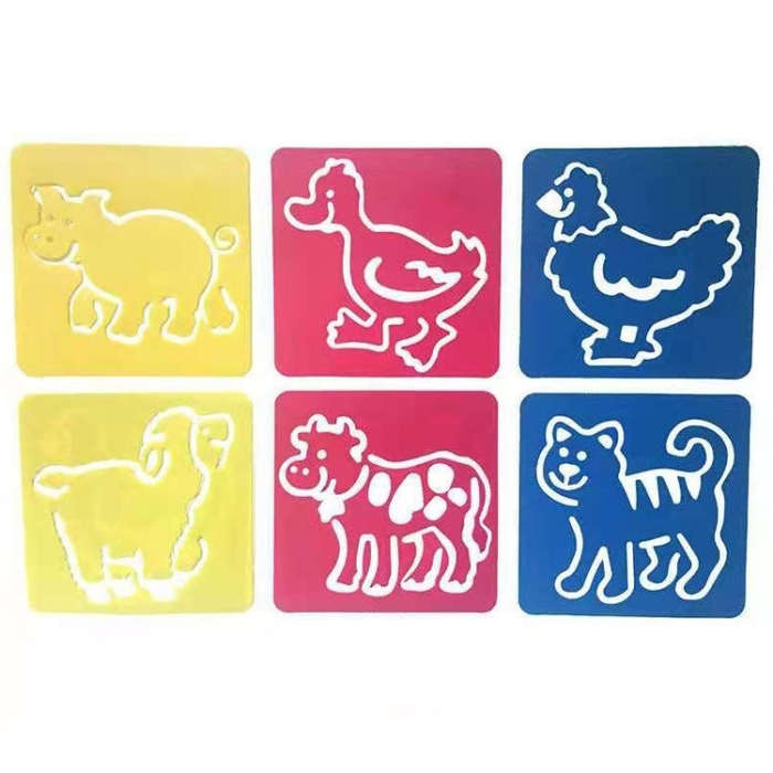 Children DIY Drawing Stencil Colorful Hollow Copy Board, H-01, H-02, H-03, H-04, H-05, H-06, H-07...