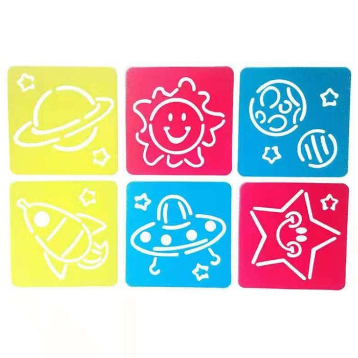 Children DIY Drawing Stencil Colorful Hollow Copy Board, H-01, H-02, H-03, H-04, H-05, H-06, H-07...