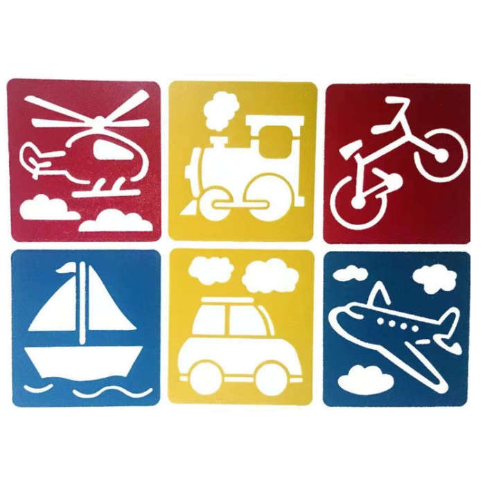 Children DIY Drawing Stencil Colorful Hollow Copy Board, H-01, H-02, H-03, H-04, H-05, H-06, H-07...