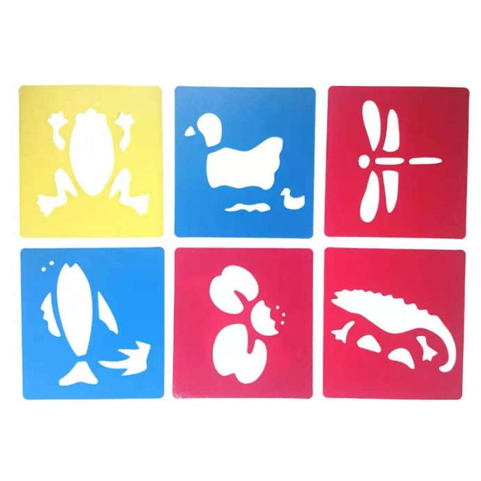 Children DIY Drawing Stencil Colorful Hollow Copy Board, H-01, H-02, H-03, H-04, H-05, H-06, H-07...