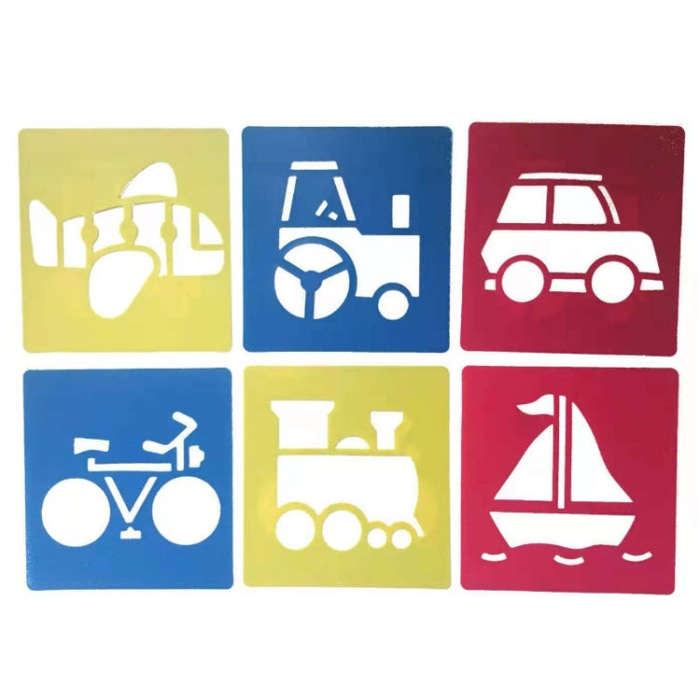 Children DIY Drawing Stencil Colorful Hollow Copy Board, H-01, H-02, H-03, H-04, H-05, H-06, H-07...