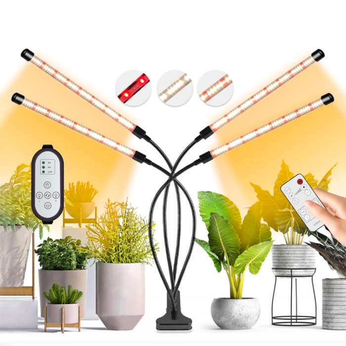 LED Long Strip Plant Fill Light Remote Dimmable Plant Grow Light, Style:, E1 Clip 1 Head, E1 Clip...