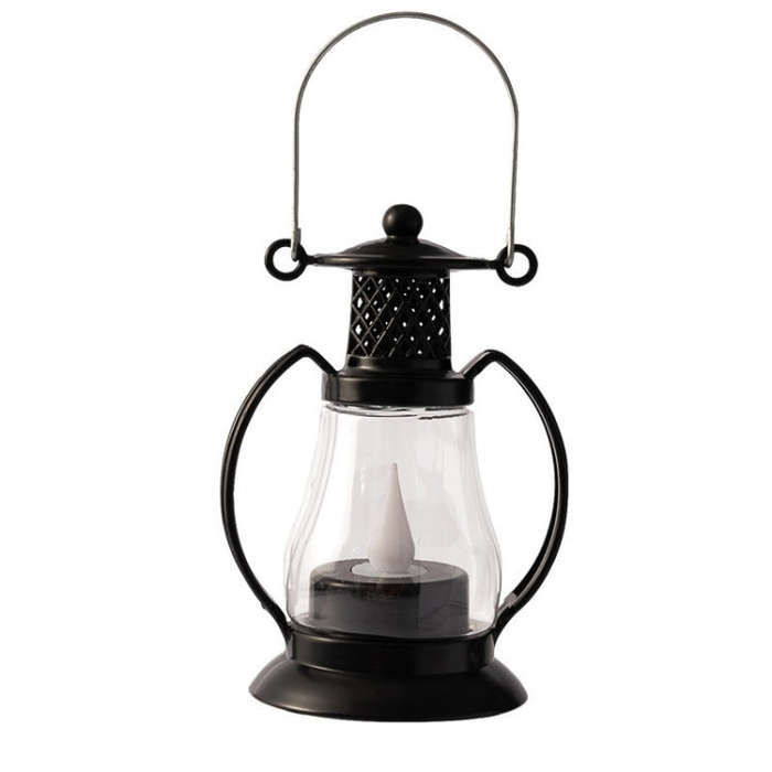 Retro Water-Drop Flame Lantern Ornament Christmas Scene Decoration Oil Light
