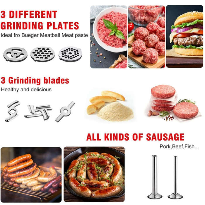 KA-09 For Kitchenaid Minced Meat Head Minced Meat And Noodle Machine Accessories, Grinder Meat Set