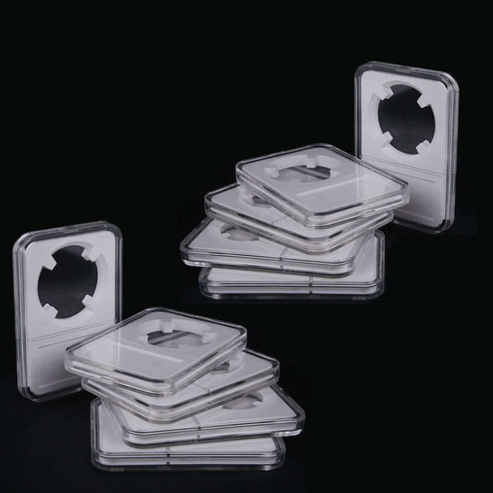 Commemorative Coin Identification Rating Box Coin Collection Box, Color: White (40mm), White (25m...