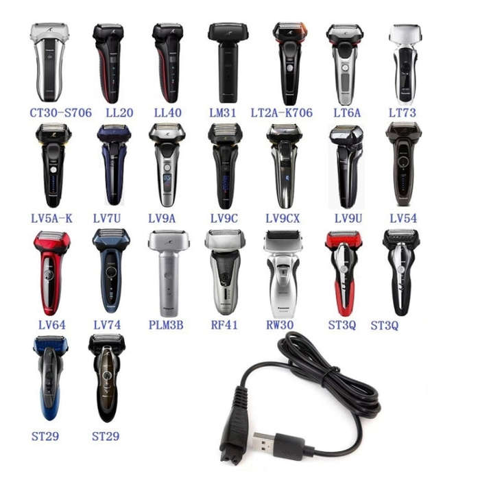 3pcs 4.8V 1.25A USB Charging Cable for Panasonic Electric Shaver ES-LM31 ES-PLM3B, 4.8V 1.25A USB...