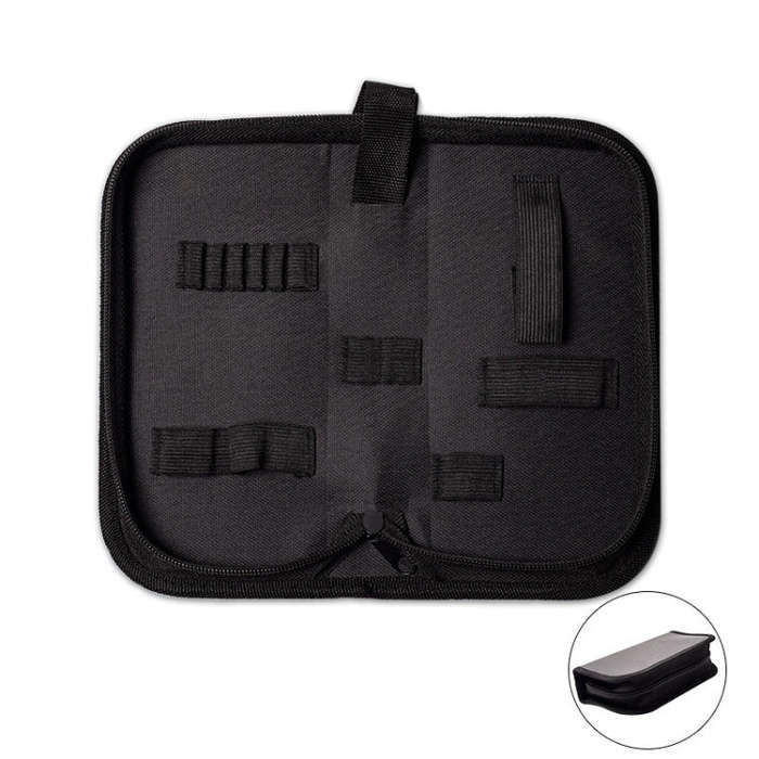 Zipper Storage Package Portable Multi-Function Tool Storage Bag, Style:, A Canvas, B Leather+Canv...