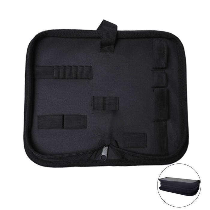 Zipper Storage Package Portable Multi-Function Tool Storage Bag, Style:, A Canvas, B Leather+Canv...
