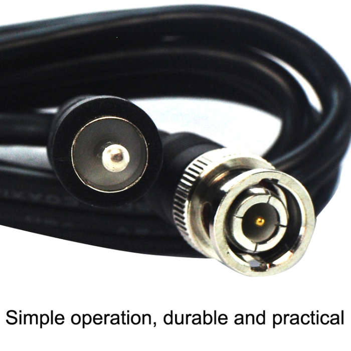 BNC Male To RCA Male Connection Cable Copper HD Video Coaxial Cable Monitoring Cable, Length:, 1m...