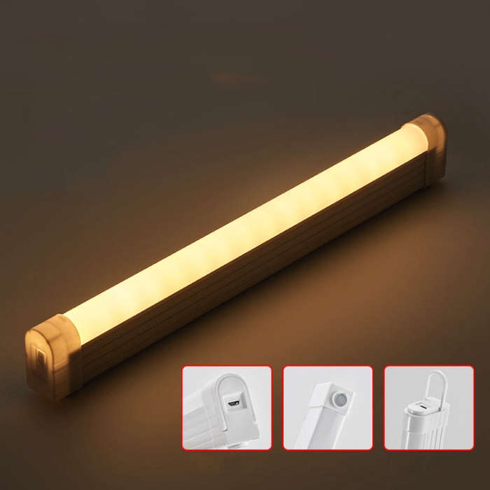 32cm Handheld Light Stick Three-color Changing Light USB Rechargeable Emergency Light Tube Fill L...