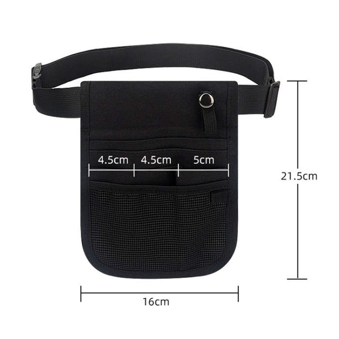 Nurse Bag Multifunctional Portable Tool Storage Waist Bag, Black, Grey, Purple, Rose Red, Pink, L...