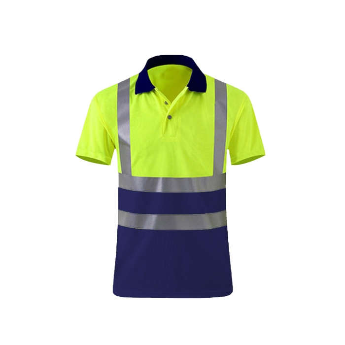Reflective Quick-drying T-shirt Lapel Short-sleeved Safety Work Shirt, M, L, XL, XXL, XXXL, XXXXL