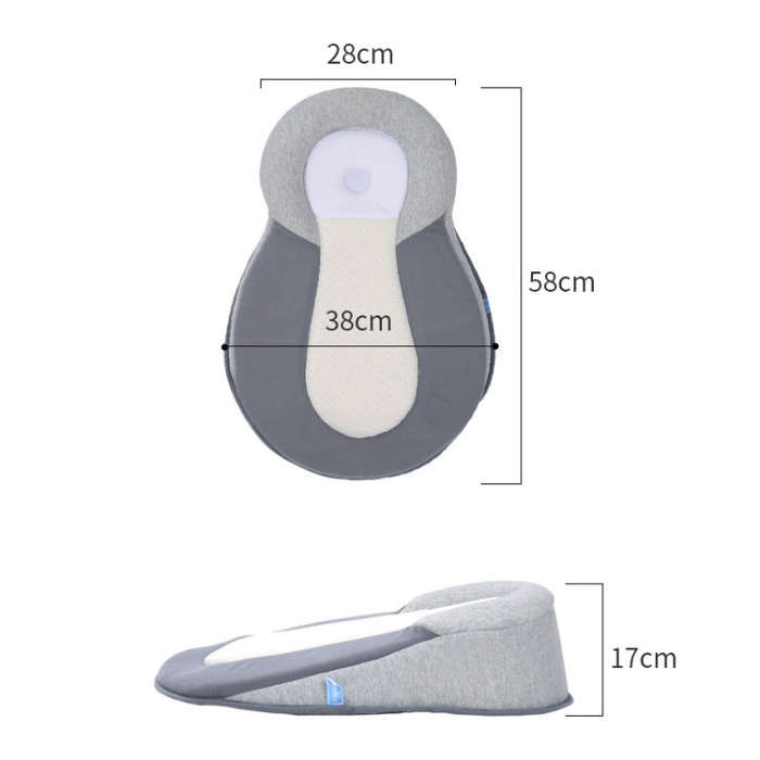 Baby Breastfeeding Pillow Lying Feeding Baby Anti-spitting Milk Slope Pad, Pillow Gray