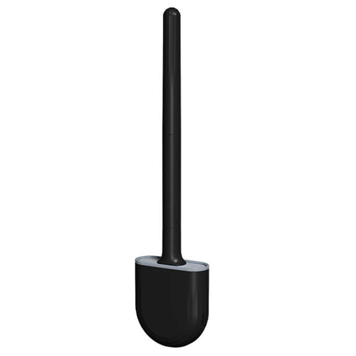 Soft Rubber Toilet Brush Clamp No Dead Space Cleaning Brush, Leakage, Drain