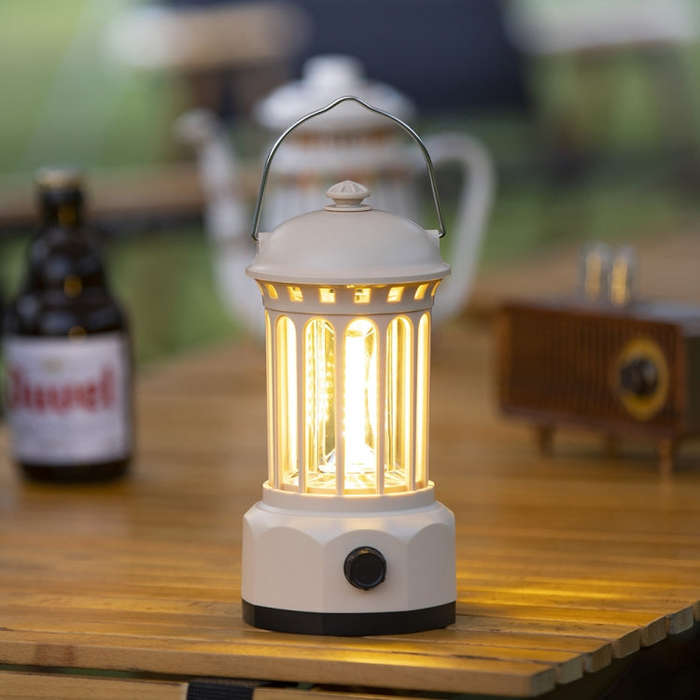 Battery Model COB Portable Outdoor Camping Lamp Atmosphere Tent Lamp Retro Lamp, Battery Small Gr...