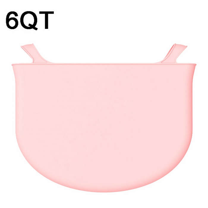 6QT Silicone Slow Cooke Liners Reusable Leakproof Crock Pot Liners, Gray, Black, Pink, Yellow