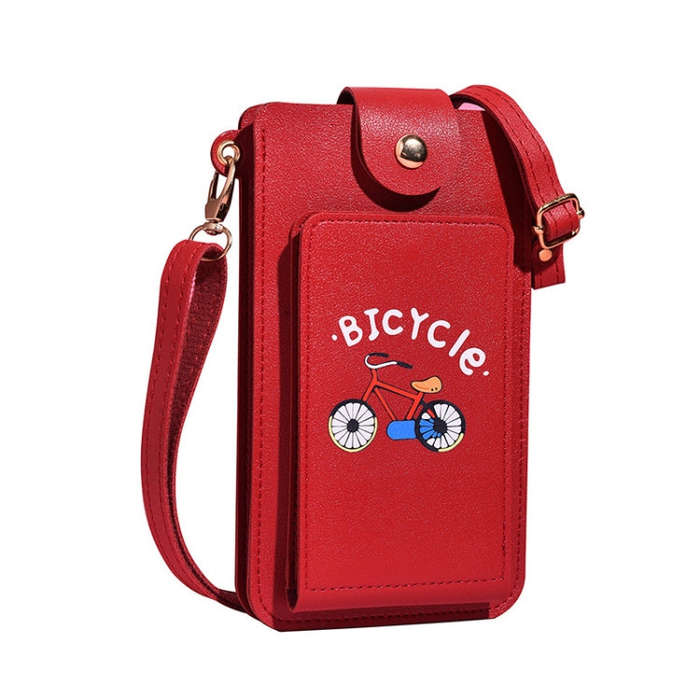 Ladies Mobile Phone Bag One Shoulder Messenger Mini Bag Printed Long Card Holder Wallet