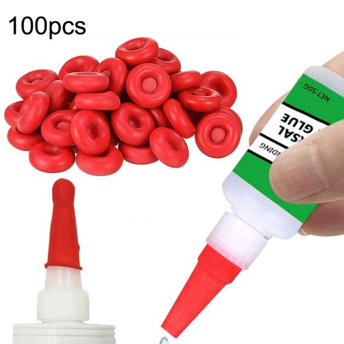 Glass Glue Nozzle Sealing Cap Leak-proof Sleeve Glass Glue Nozzle Protective Sleeve, 10pcs, 20pcs...
