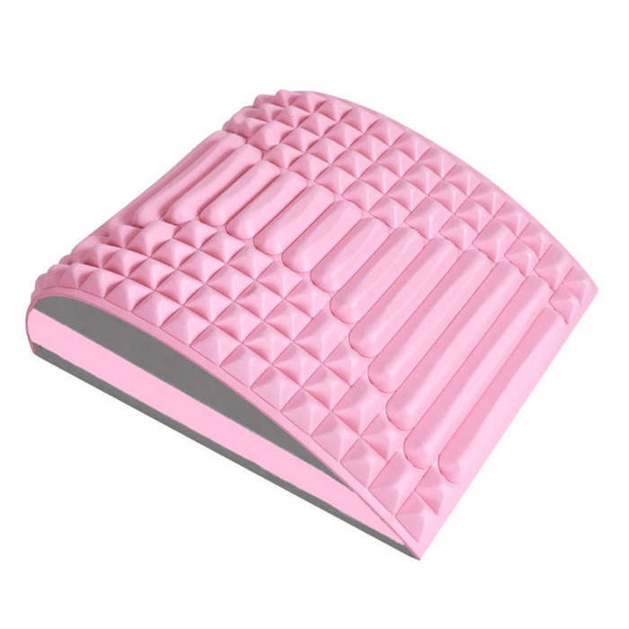 Lumbar Relaxing Massager Spinal Corrective Stretch Exercise Aid, Color Matching (Pink), Color Mat...