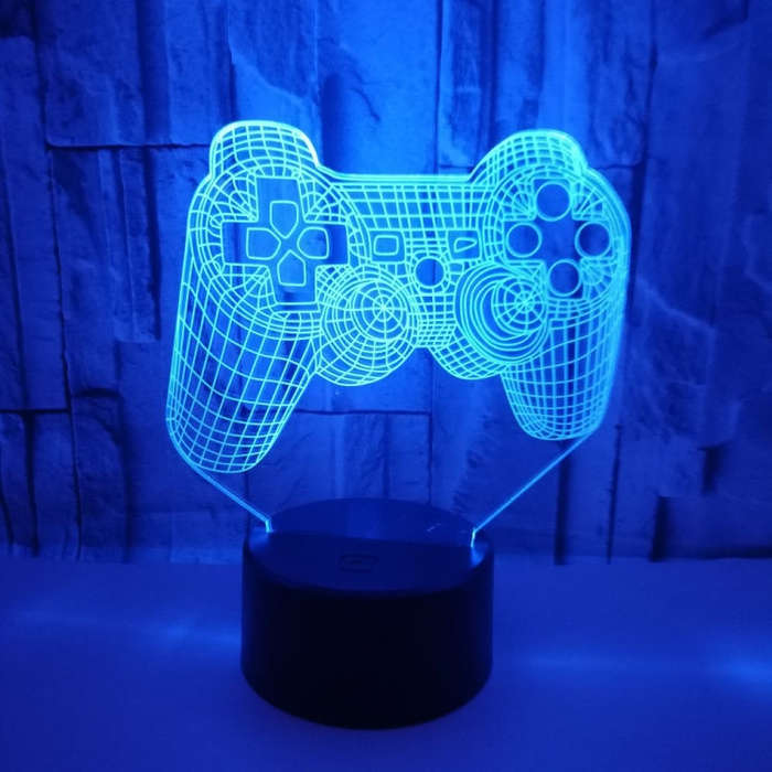 3D Game Handle Three-dimensional Colorful LED Lights, Touch Black Base, Touch Crack Base, Touch B...