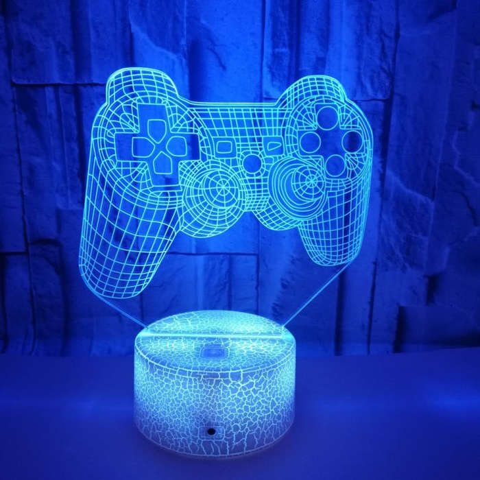 3D Game Handle Three-dimensional Colorful LED Lights, Touch Black Base, Touch Crack Base, Touch B...
