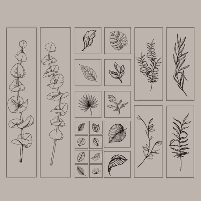 Handbook Seal Holly Wood Rubber Stamp Set, Greenness and Vitality