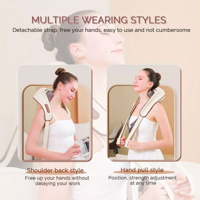 Electric Neck And Shoulder Massager Shiatsu Back Neck Massager With Heat