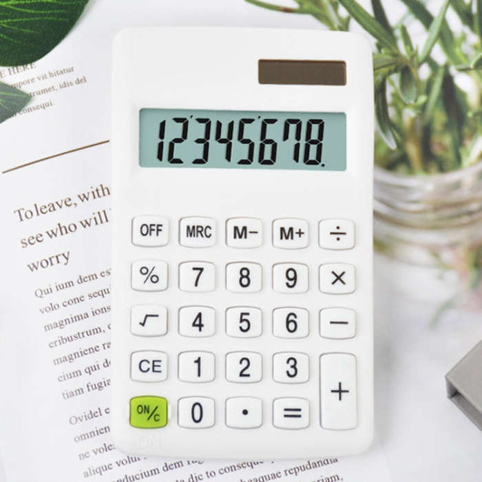 8-digit Candy Colored Solar Calculator Multifunctional Mini Student Electronic Calculator, Solar ...