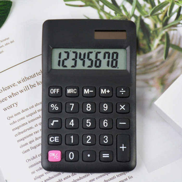 8-digit Candy Colored Solar Calculator Multifunctional Mini Student Electronic Calculator, Solar ...
