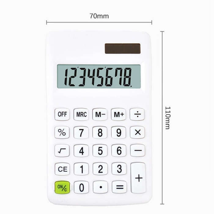 8-digit Candy Colored Solar Calculator Multifunctional Mini Student Electronic Calculator, Solar ...