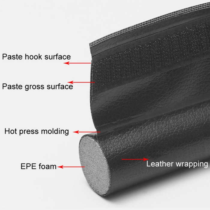 Door Bottom Seal Strip Door Seam Soundproof Windproof Sticker Door Foot Down Gap Self-Adhesive Bl...