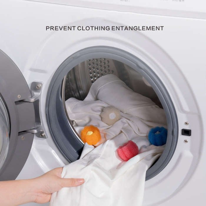 4pcs /Set Household Anti-tangle Laundry Balls Anti-knotting Laundry Cleaning Ball for Washing Mac...