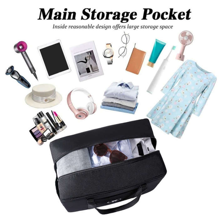Foldable Travel Bag Shoulder Bag Airplane Suitcase For Camping Hiking, Small Gray, Small Black, L...