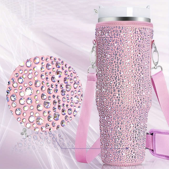 For Stanley 40oz Cup Hot Diamond Cover Neoprene Insulated Portable Bottle Cover