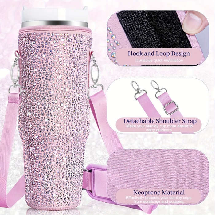 For Stanley 40oz Cup Hot Diamond Cover Neoprene Insulated Portable Bottle Cover