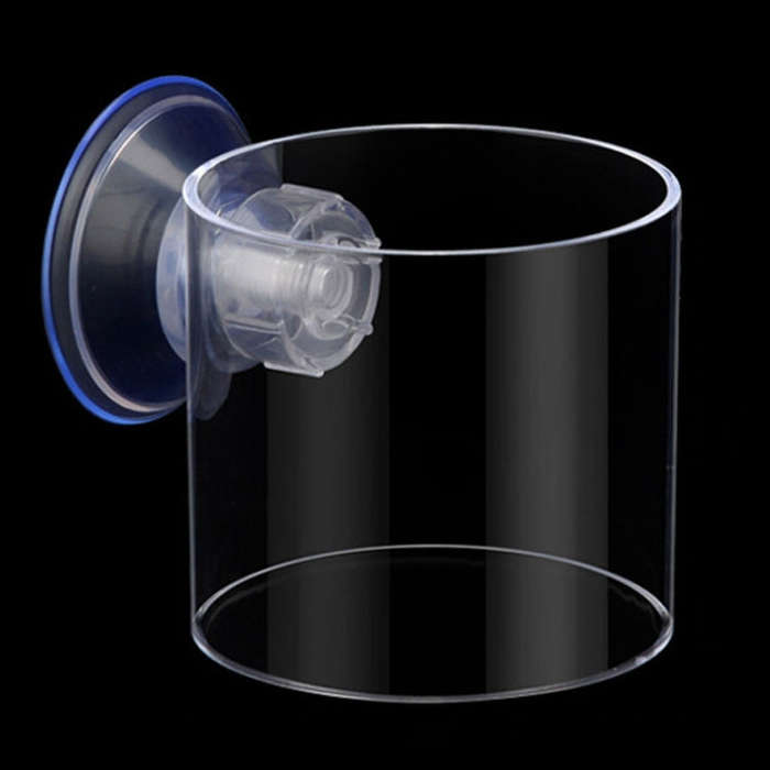 Acrylic Transparent Feeding Ring Fish Tank Feeder Floating Fixed Fish Feeder, Red Bug Cup, Small ...