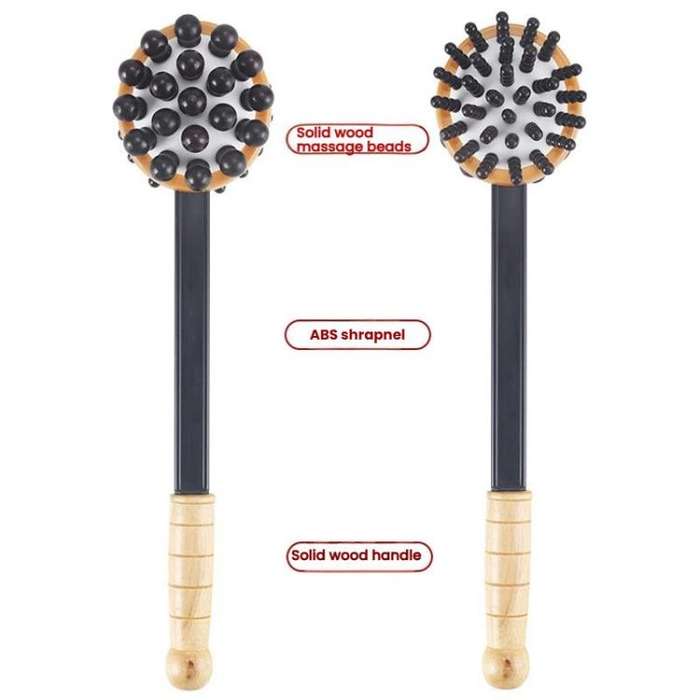 Handheld Knocking Fitness Hammer Double Head Meridian Massage Hammer, Round