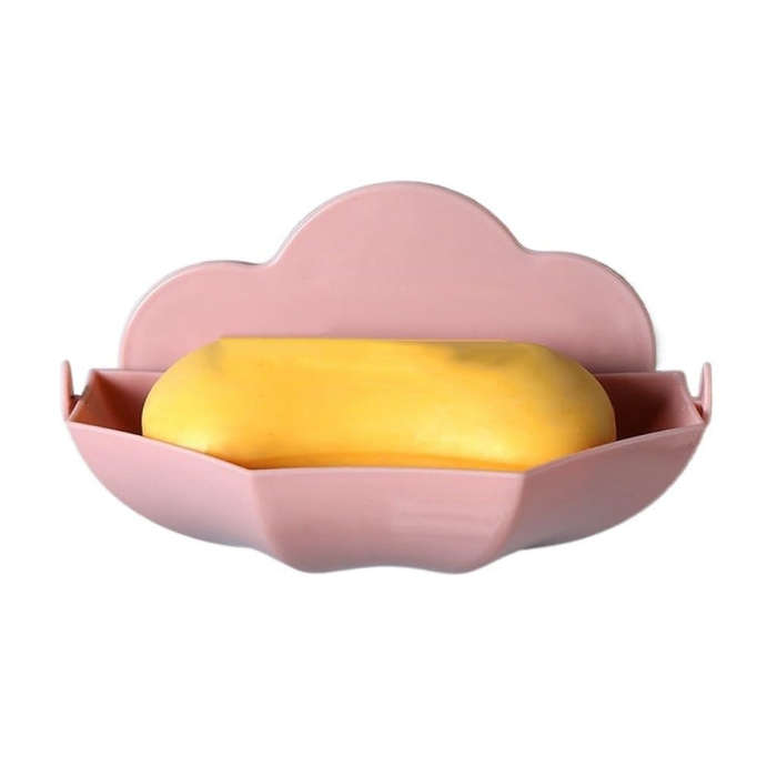 Cloud-shaped Soap Box Drain-free Wall-mounted Cute Soap Rack