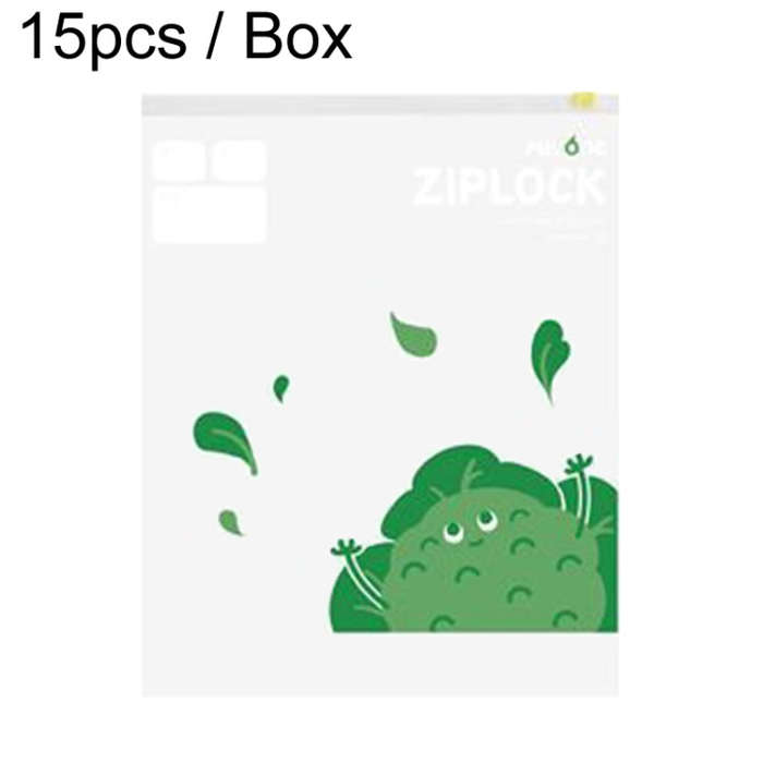 Household Food Sealing Storage Bag Refrigerator Zipper Fresh Pocket, Medium 20pcs / Box, Large 15...